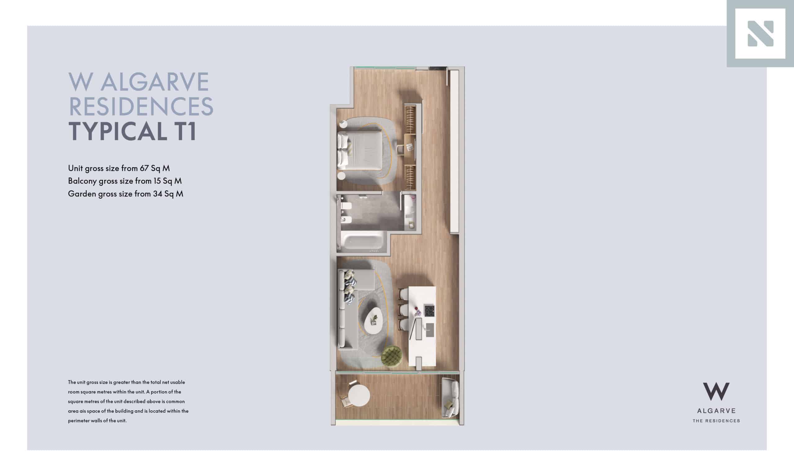 1 bedroom plan